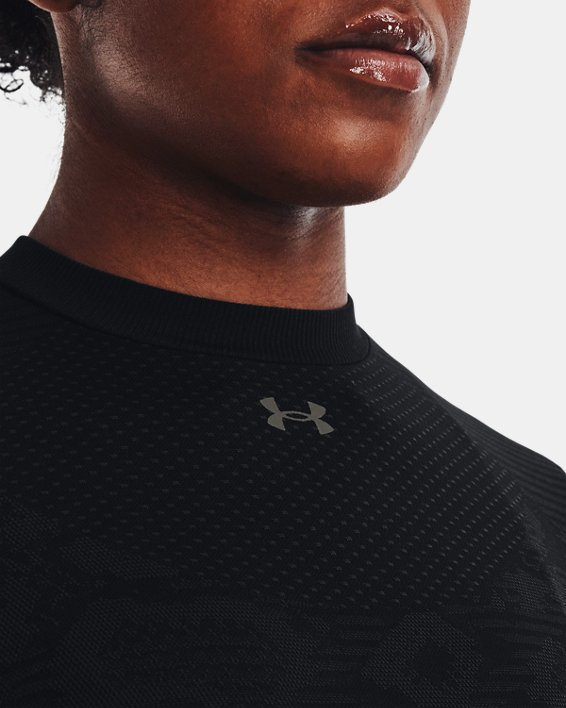 Women's UA RUSH™ HeatGear® Seamless Long Sleeve, Black, pdpMainDesktop image number 4